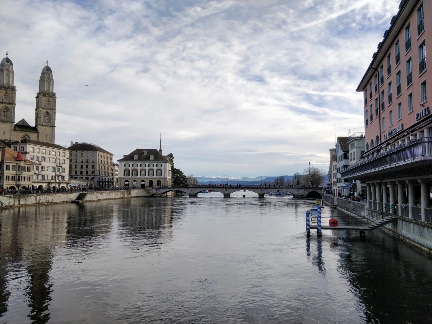 Centrum Zürichu vo Švajčiarsku